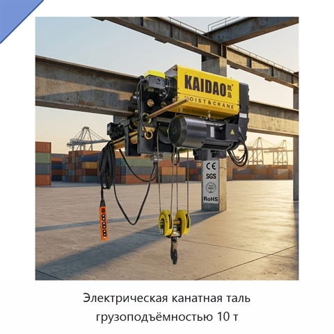 Электрическая канатная таль грузоподъёмностью 10 т