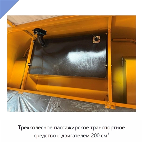 Трёхколёсное пассажирское транспортное средство с двигателем 200 см³