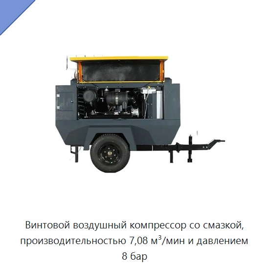 Винтовой воздушный компрессор со смазкой, производительностью 7,08 м³/мин и давлением 8 бар — Промышленные компрессоры