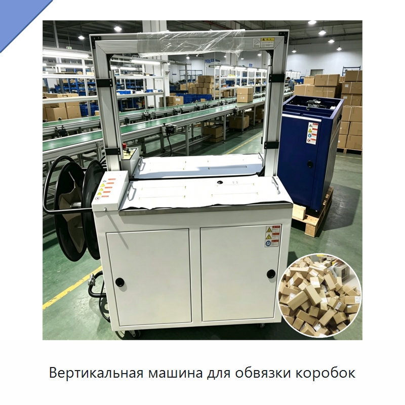 Вертикальная машина для обвязки коробок — Обвязочные машины