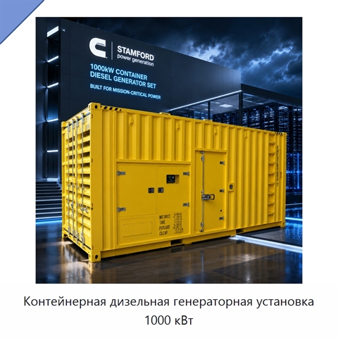 Контейнерная дизельная генераторная установка 1000 кВт