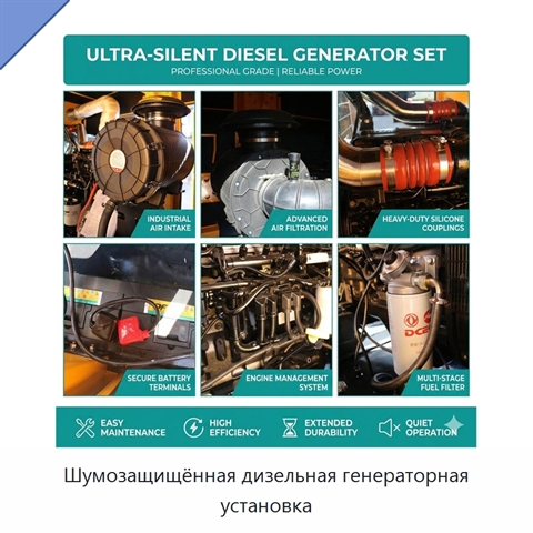 Шумозащищённая дизельная генераторная установка
