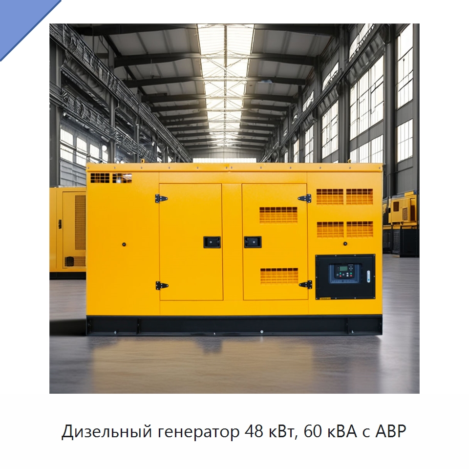 Дизельный генератор 48 кВт, 60 кВА с АВР — Дизельные генераторы