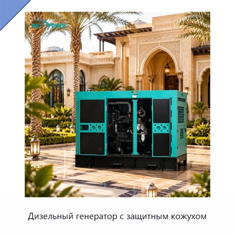 Дизельный генератор с защитным кожухом
