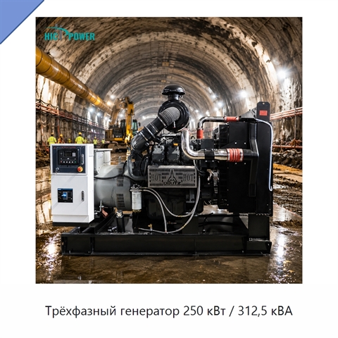 Трёхфазный генератор 250 кВт / 312,5 кВА
