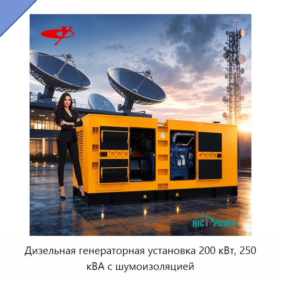 Дизельная генераторная установка 200 кВт, 250 кВА с шумоизоляцией — Дизельные генераторы