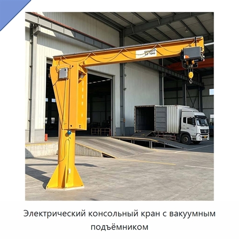 Электрический консольный кран с вакуумным подъёмником
