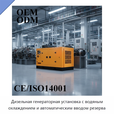 Дизельная генераторная установка с водяным охлаждением и автоматическим вводом резерва