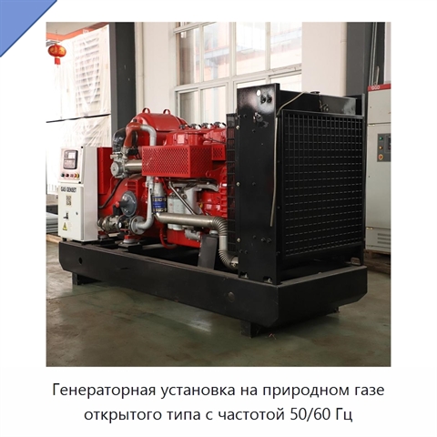 Генераторная установка на природном газе открытого типа с частотой 50/60 Гц