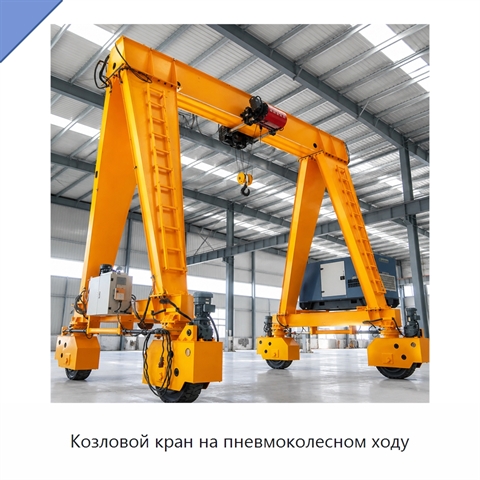 Козловой кран на пневмоколесном ходу