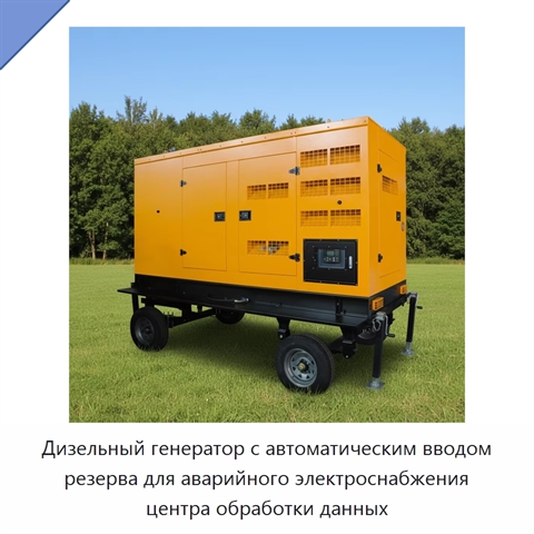 Дизельный генератор с автоматическим вводом резерва для аварийного электроснабжения центра обработки данных