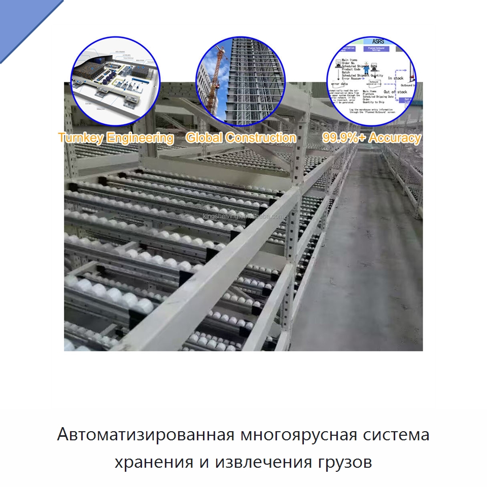 Автоматизированная многоярусная система хранения и извлечения грузов