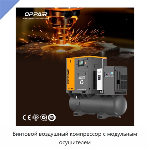 Винтовой воздушный компрессор с модульным осушителем