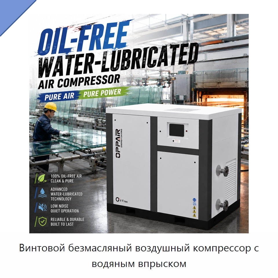 Винтовой безмасляный воздушный компрессор с водяным впрыском — Промышленные компрессоры