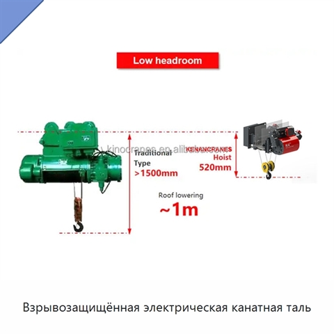 Взрывозащищённая электрическая канатная таль