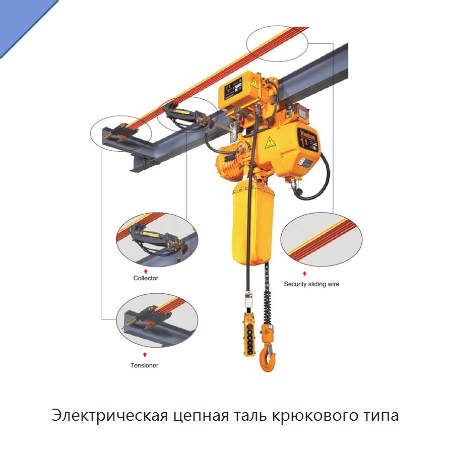 Электрическая цепная таль крюкового типа — Электротали