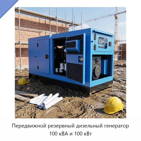 Передвижной резервный дизельный генератор 100 кВА и 100 кВт