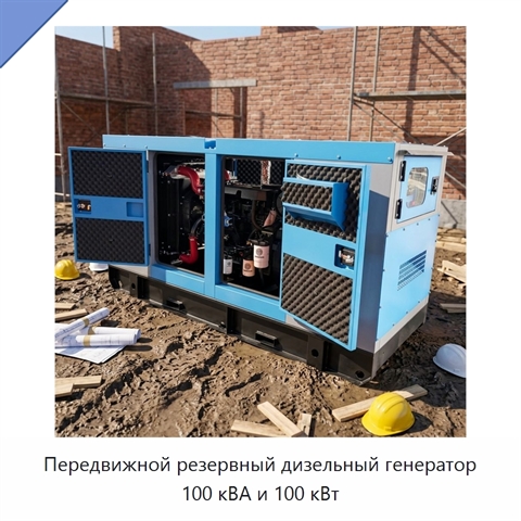 Передвижной резервный дизельный генератор 100 кВА и 100 кВт