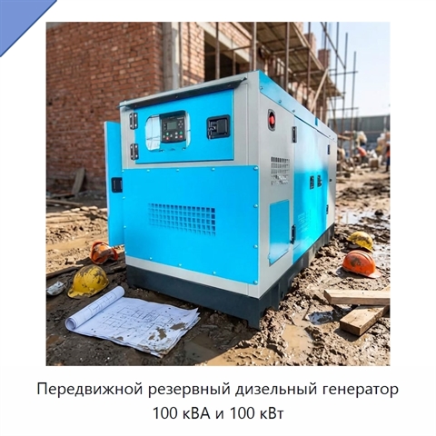 Передвижной резервный дизельный генератор 100 кВА и 100 кВт