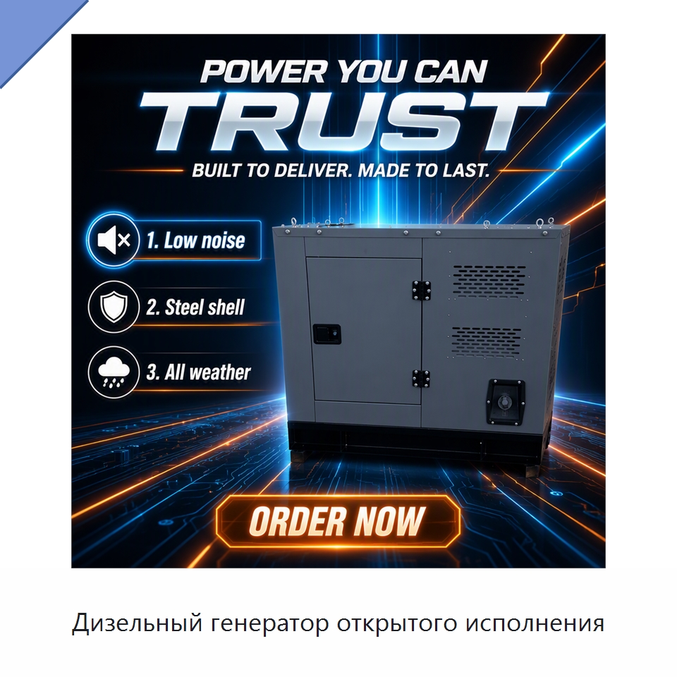 Дизельный генератор открытого исполнения — Дизельные генераторы