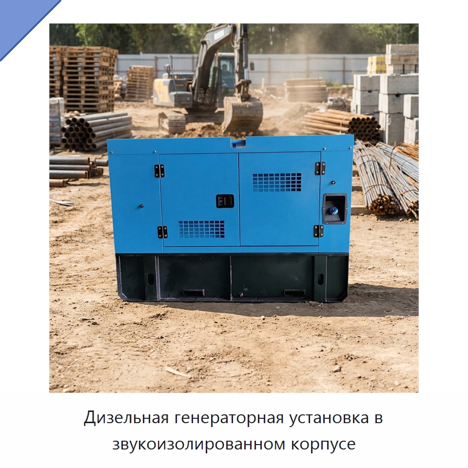 Дизельная генераторная установка в звукоизолированном корпусе — Дизельные генераторы