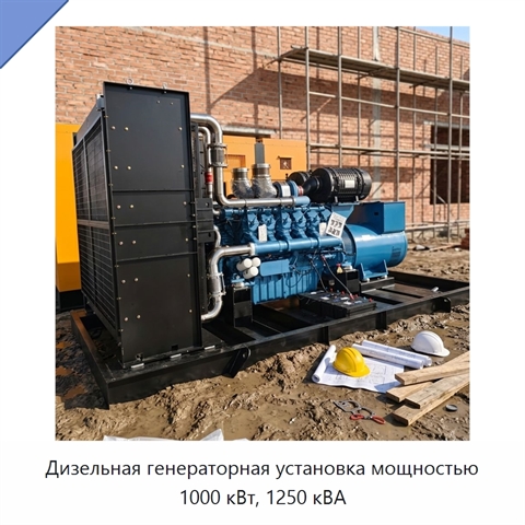 Дизельная генераторная установка мощностью 1000 кВт, 1250 кВА