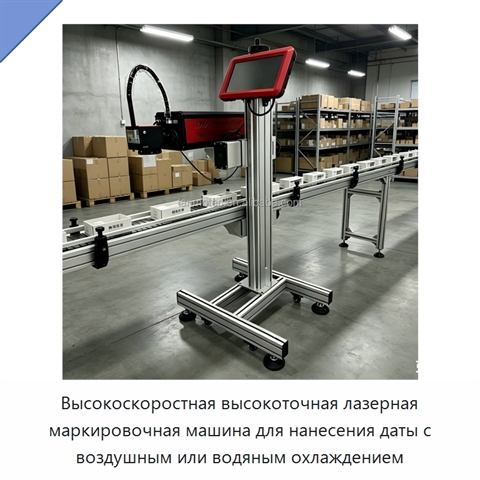 Высокоскоростная высокоточная лазерная маркировочная машина для нанесения даты с воздушным или водяным охлаждением