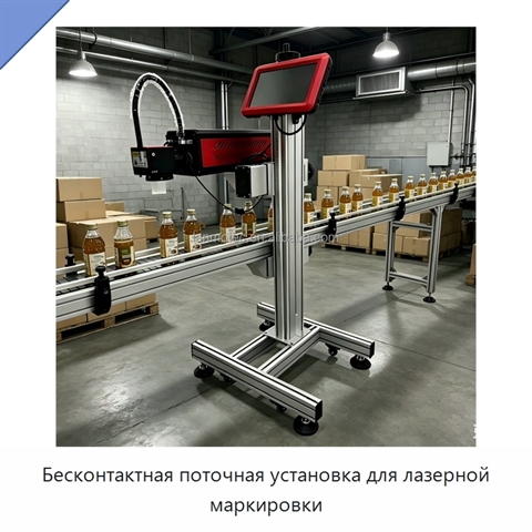 Бесконтактная поточная установка для лазерной маркировки