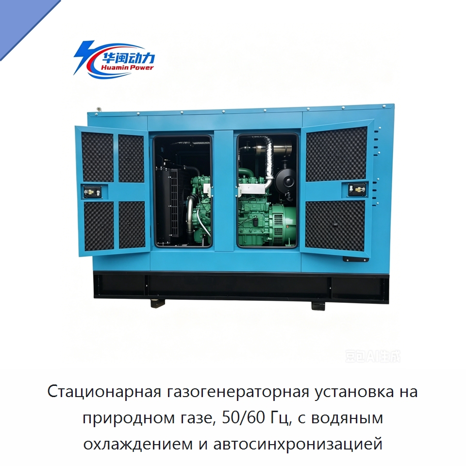 Стационарная газогенераторная установка на природном газе, 50/60 Гц, с водяным охлаждением и автосинхронизацией — Газотурбинные генераторы