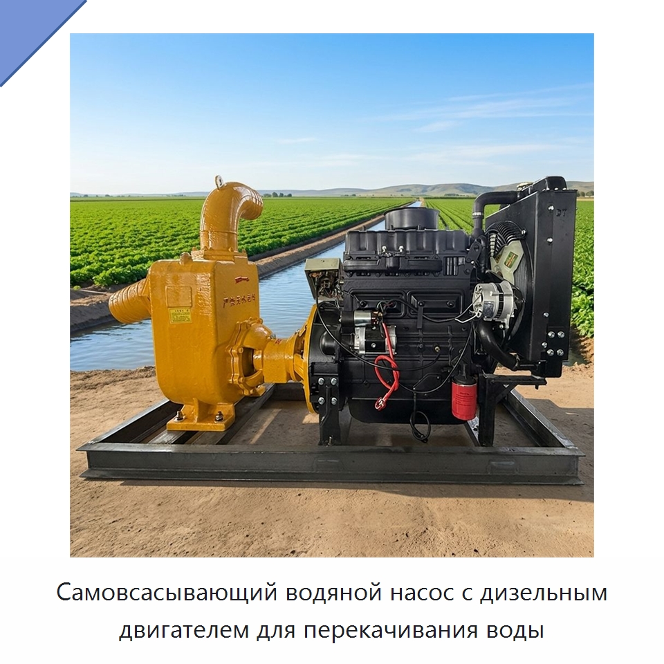 Самовсасывающий водяной насос с дизельным двигателем для перекачивания воды — Насосы