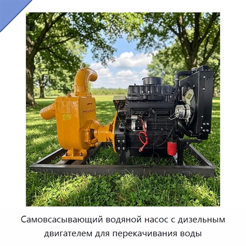 Самовсасывающий водяной насос с дизельным двигателем для перекачивания воды