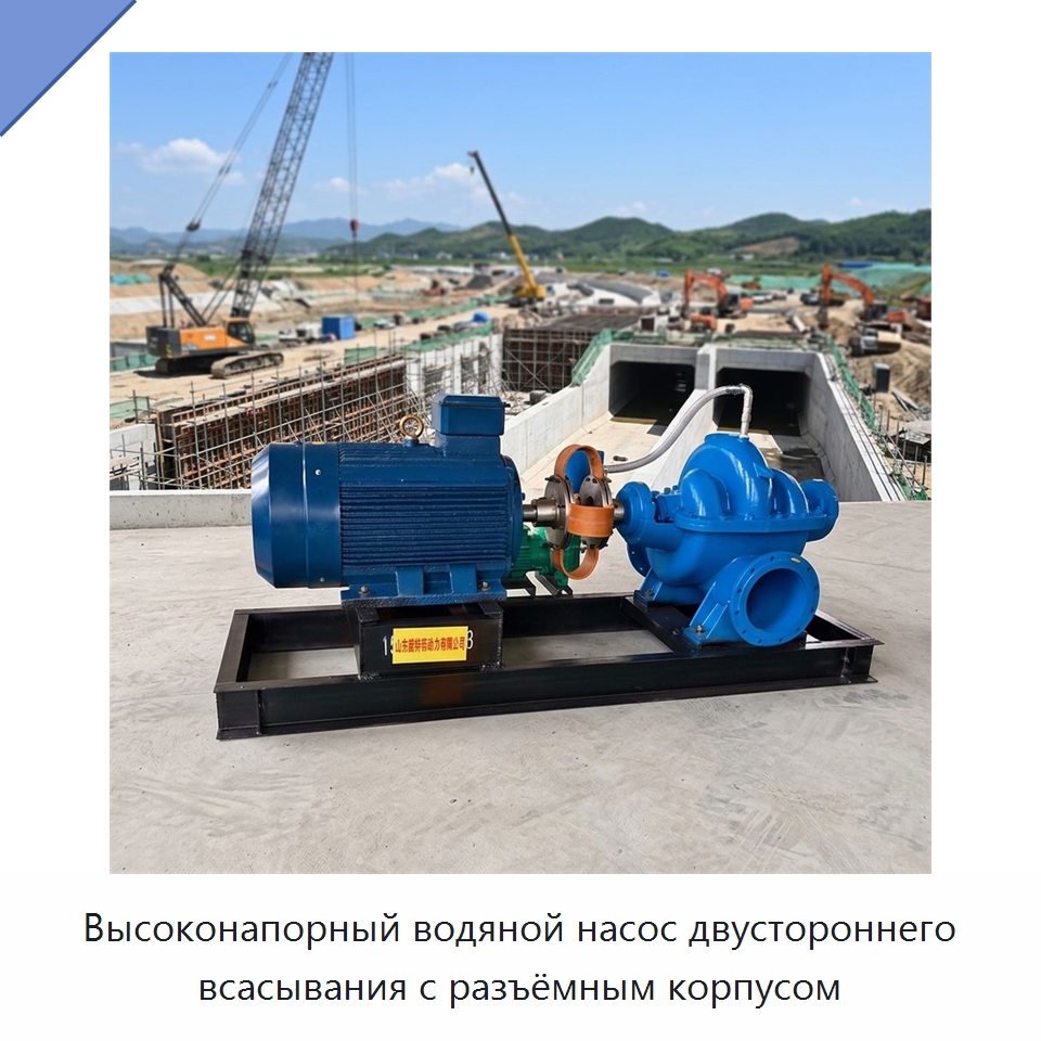 Высоконапорный водяной насос двустороннего всасывания с разъёмным корпусом — Насосы