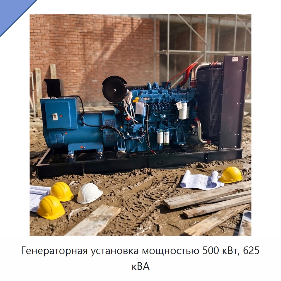 Генераторная установка мощностью 500 кВт, 625 кВА — Дизельные генераторы