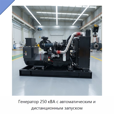 Генератор 250 кВА с автоматическим и дистанционным запуском