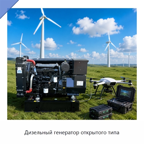 Дизельный генератор открытого типа