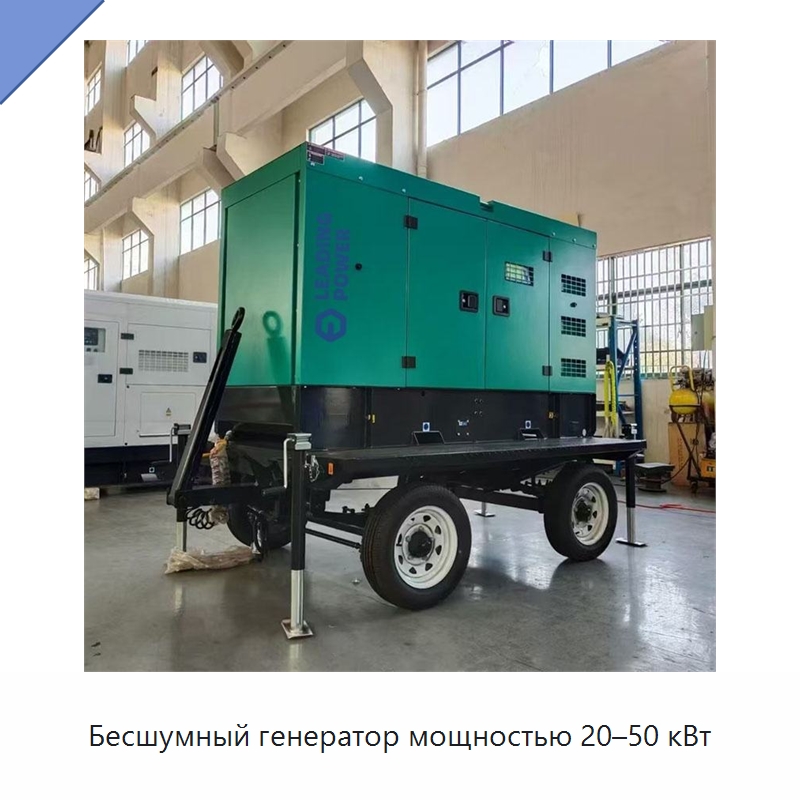 Бесшумный генератор мощностью 20–50 кВт — Дизельные генераторы