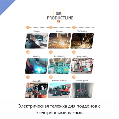 Электрическая тележка для поддонов с электронными весами