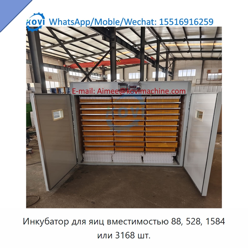 Инкубатор для яиц вместимостью 88, 528, 1584 или 3168 шт.