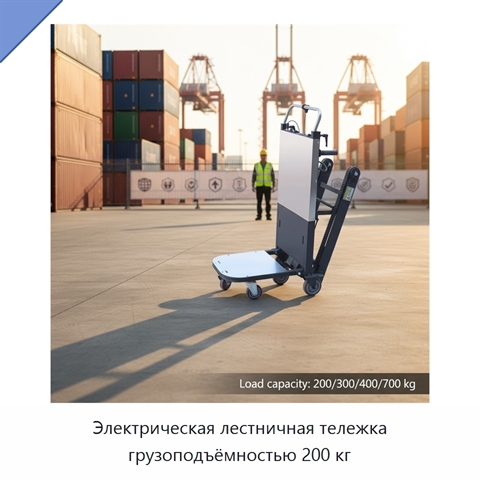 Электрическая лестничная тележка грузоподъёмностью 200 кг