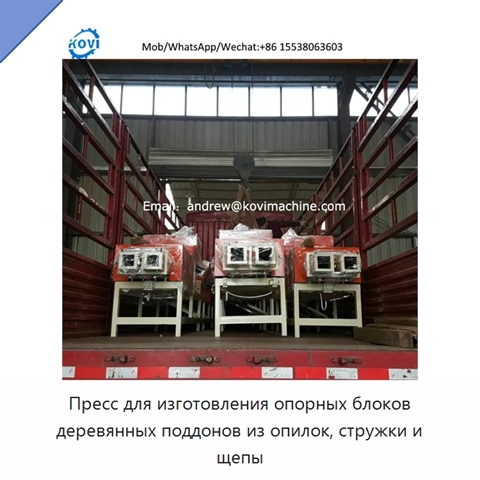 Пресс для изготовления опорных блоков деревянных поддонов из опилок, стружки и щепы