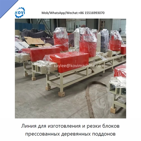 Линия для изготовления и резки блоков прессованных деревянных поддонов