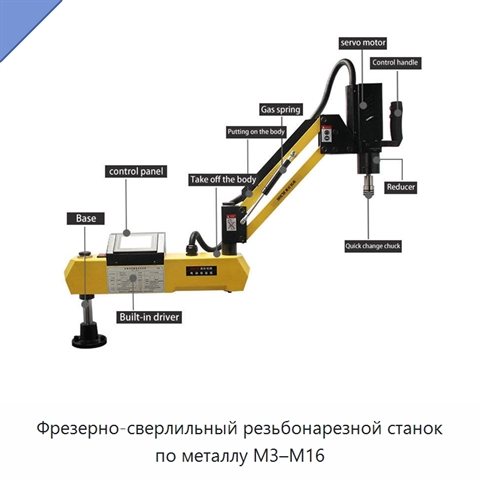 Фрезерно-сверлильный резьбонарезной станок по металлу M3–M16
