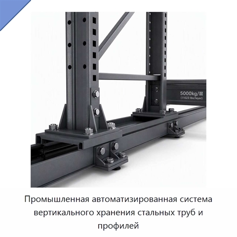 Промышленная автоматизированная система вертикального хранения стальных труб и профилей
