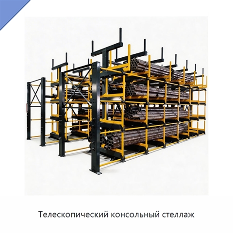 Телескопический консольный стеллаж