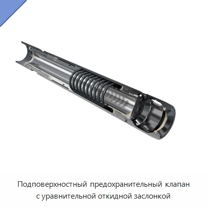 Подповерхностный предохранительный клапан с уравнительной откидной заслонкой