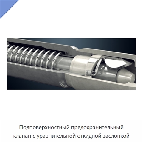 Подповерхностный предохранительный клапан с уравнительной откидной заслонкой