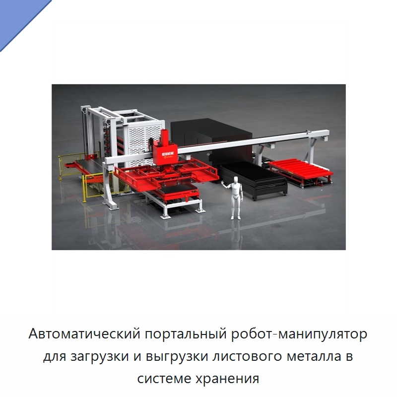 Автоматический портальный робот-манипулятор для загрузки и выгрузки листового металла в системе хранения — Манипуляторы