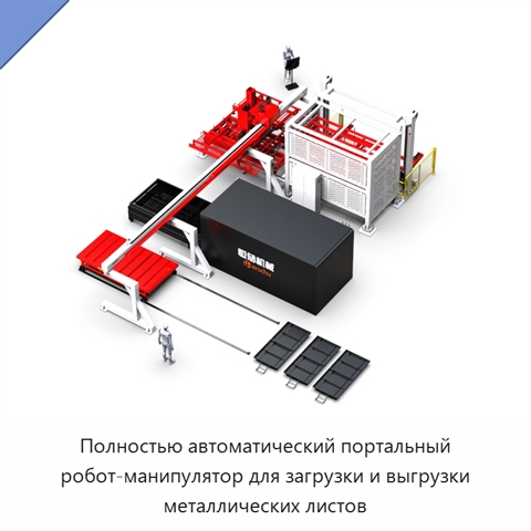 Полностью автоматический портальный робот-манипулятор для загрузки и выгрузки металлических листов