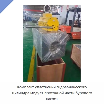 Комплект уплотнений гидравлического цилиндра модуля проточной части бурового насоса