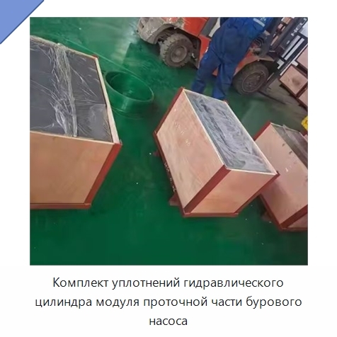 Комплект уплотнений гидравлического цилиндра модуля проточной части бурового насоса